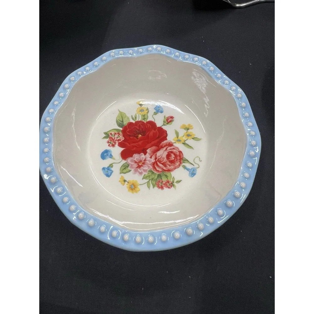 Pioneer‎ Woman  Sweet Rose 5.75  Inch Mini Ceramic Pie Dish